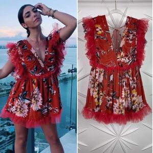 Tularosa Amelia Dress In Dahlia Floral Print